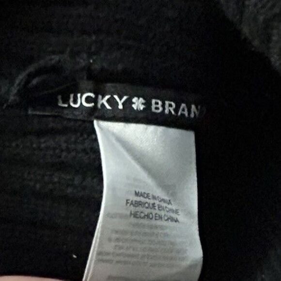 Lucky Brand Winter Faux Fur Pom Pom Hat Brown Rib Knit - Picture 6 of 9